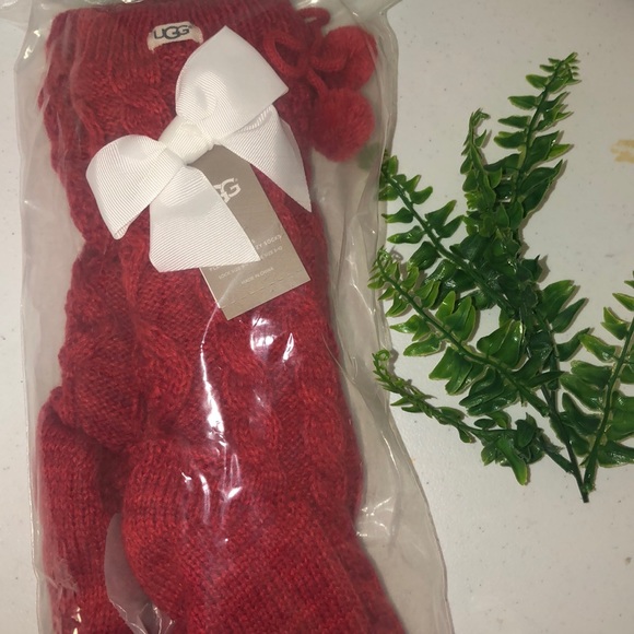 UGG Fleece lined crew neck sock with Pom Pom OS - Picture 4 of 6